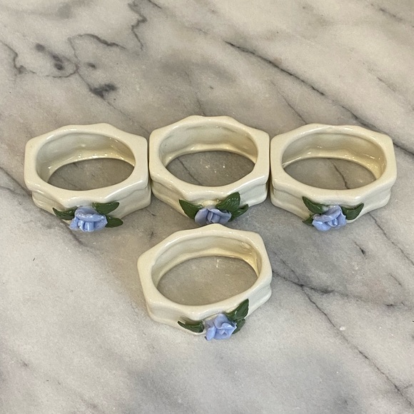 Vintage Porcelain Napkin Rings - Picture 6 of 9